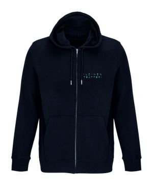 Vetoketjullinen huppari logolla