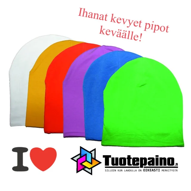 Käy verkkokaupassamme tutustumassa ihaniin puuvilatrikoopipoihimme! Painatuksella tai ilman😃 #tuotepaino #pipopainatuksella